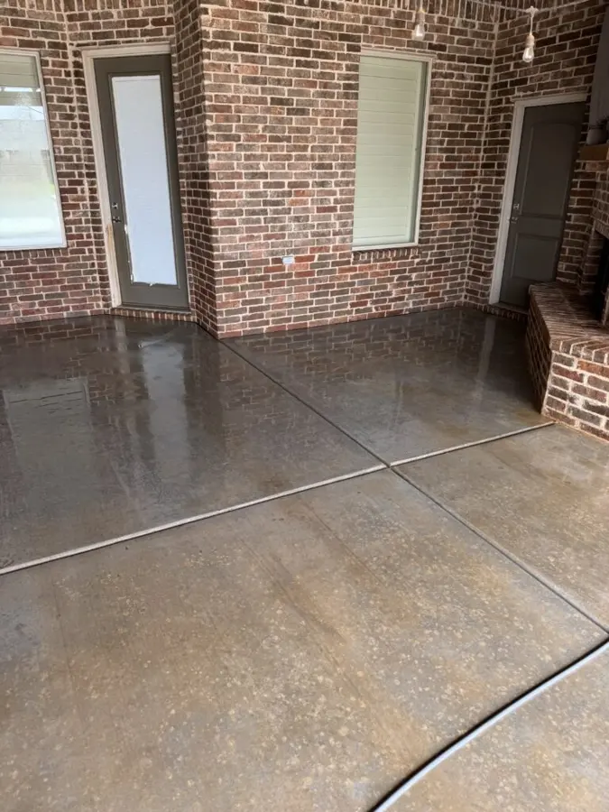 After: clean patio by the back door